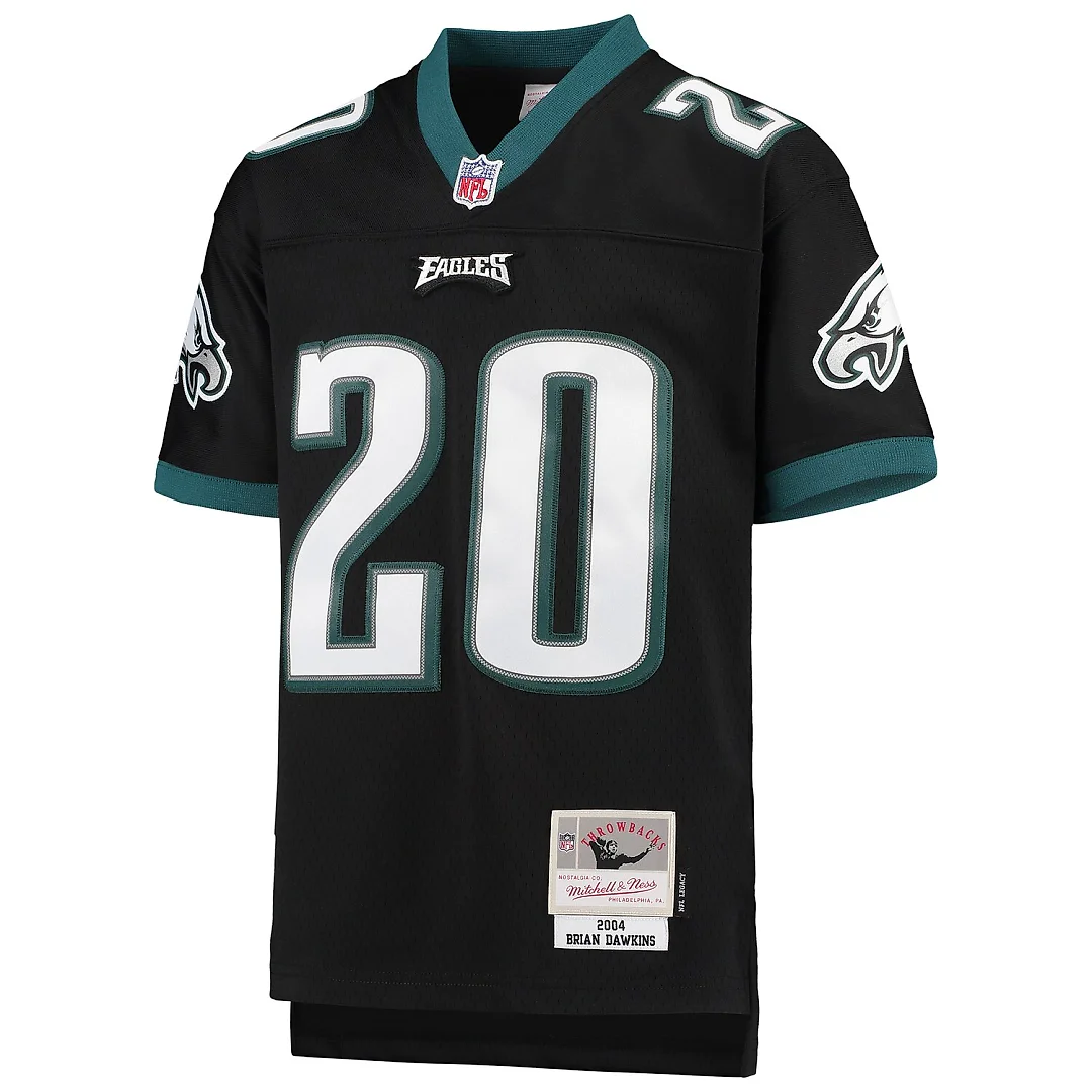 Zennovawear Brian Dawkins Philadelphia Eagles Youth 2004 Legacy Retired Player Jersey - Black