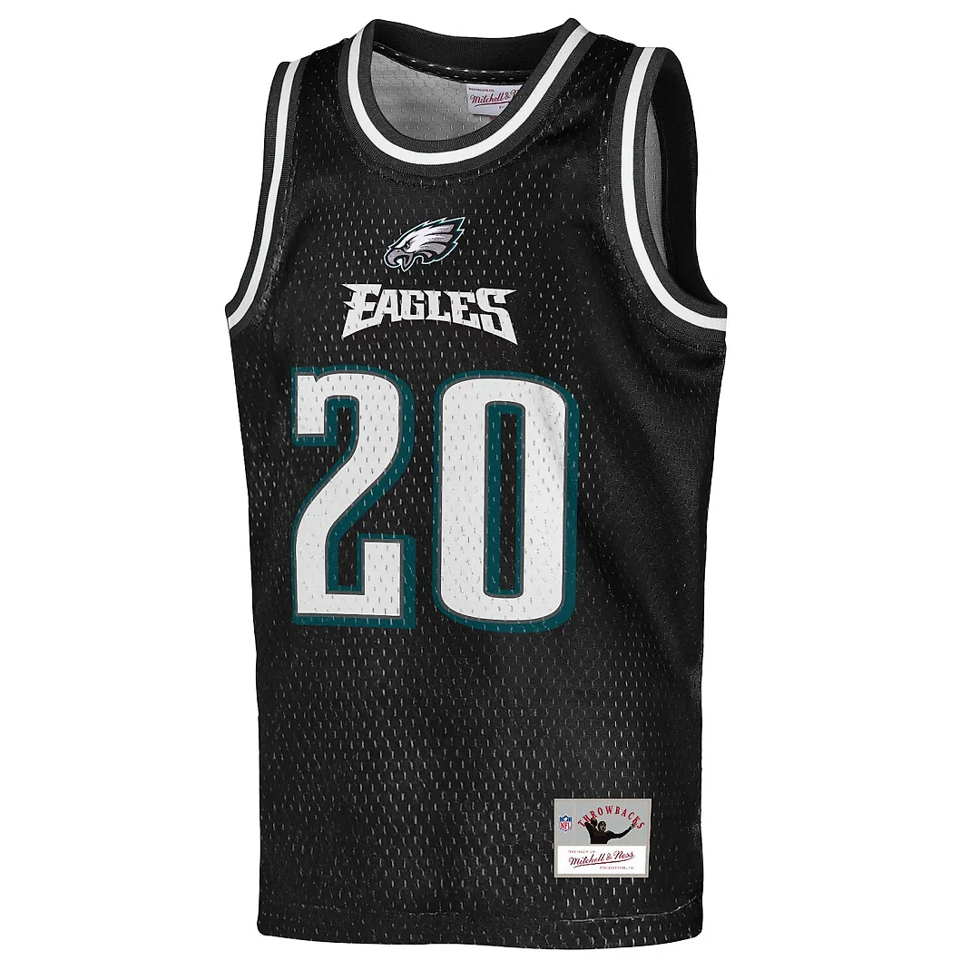 Zennovawear Brian Dawkins Philadelphia Eagles Youth Retired Player NFL Basketball Fashion Jersey - Black