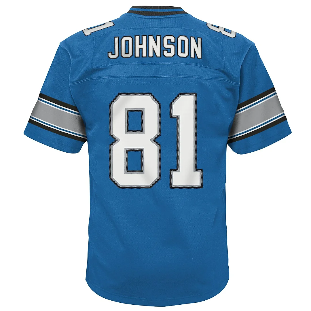 Zennovawear Calvin Johnson Detroit Lions Youth Legacy Replica Jersey - Blue