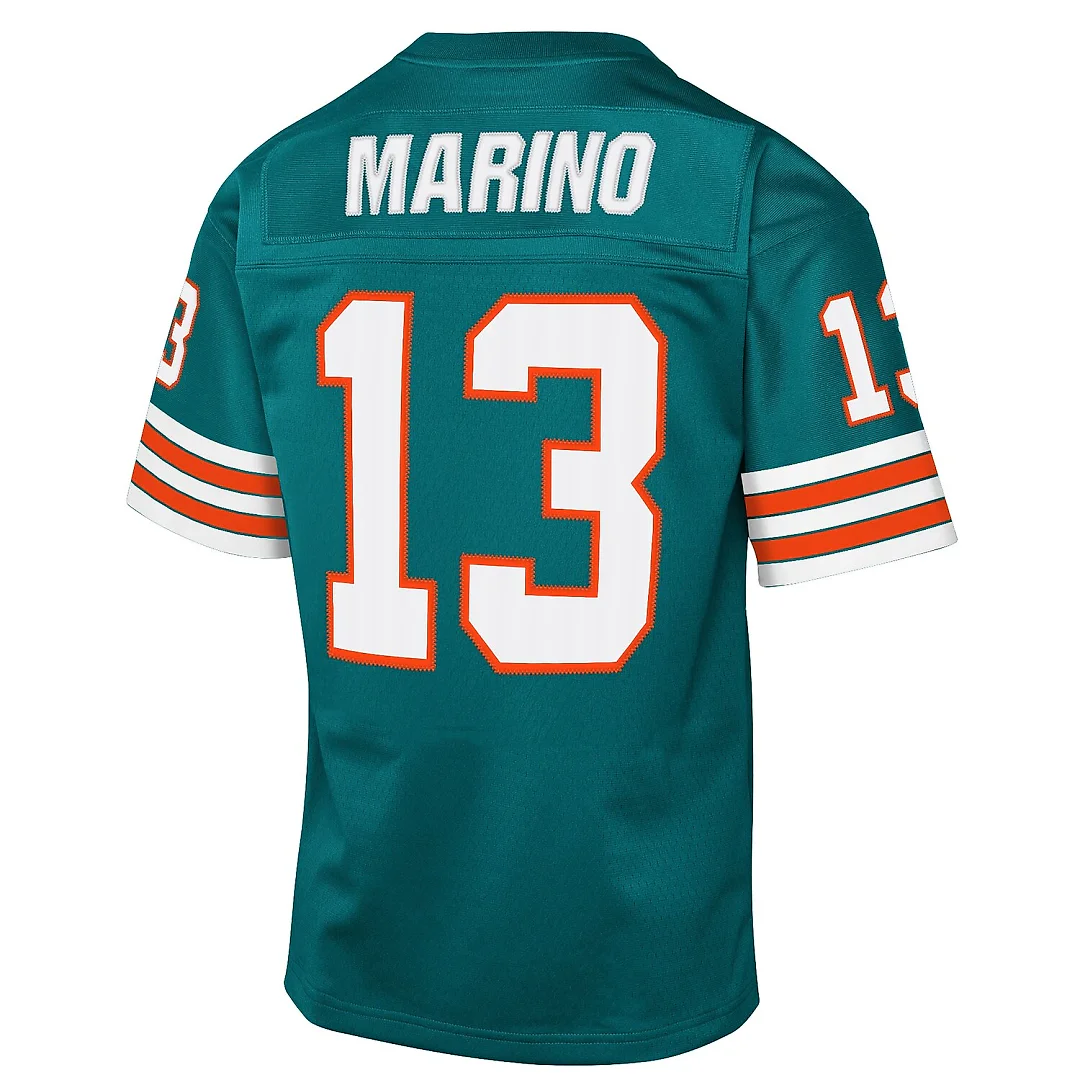 Zennovawear Dan Marino Miami Dolphins Youth 1984 Throwback Fashion Jersey - Aqua