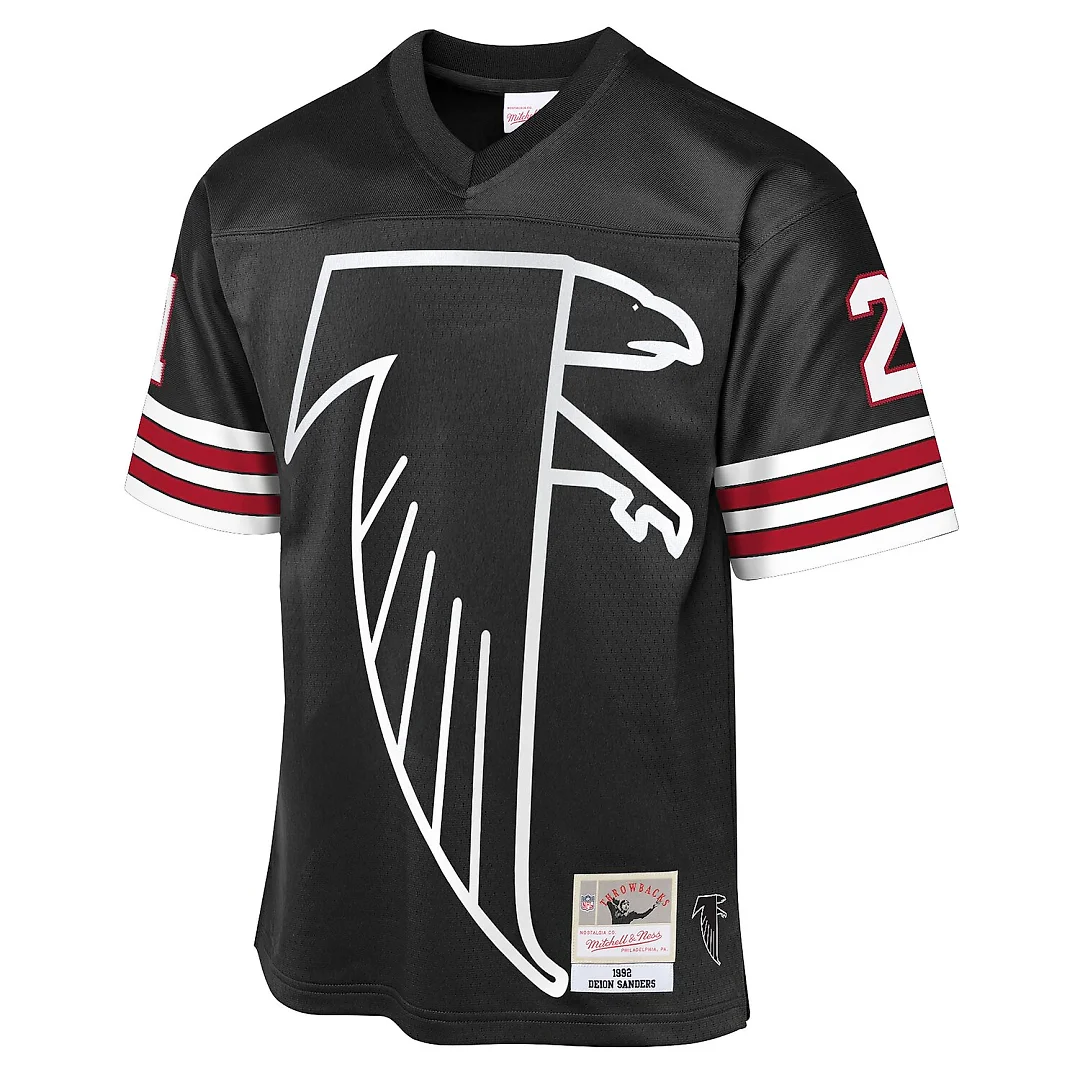 Zennovawear Deion Sanders Atlanta Falcons Youth 1992 Throwback Fashion Jersey - Black