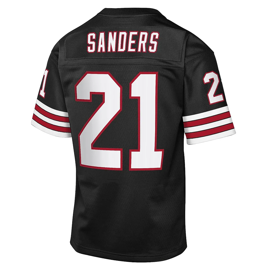 Zennovawear Deion Sanders Atlanta Falcons Youth 1992 Throwback Fashion Jersey - Black