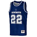 Zennovawear Emmitt Smith Dallas Cowboys Youth Retired Player NFL Basketball Fashion Jersey - Navy