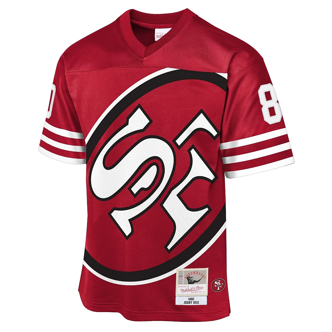 Zennovawear Jerry Rice San Francisco 49ers Youth 1990 Throwback Fashion Jersey - Scarlet