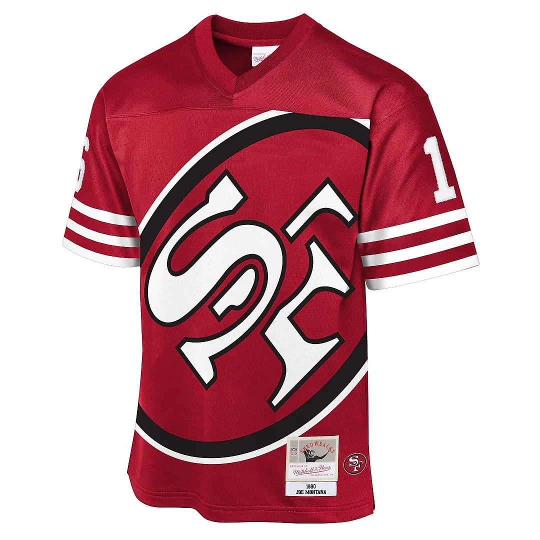 Zennovawear Joe Montana San Francisco 49ers Youth 1990 Throwback Fashion Jersey - Scarlet