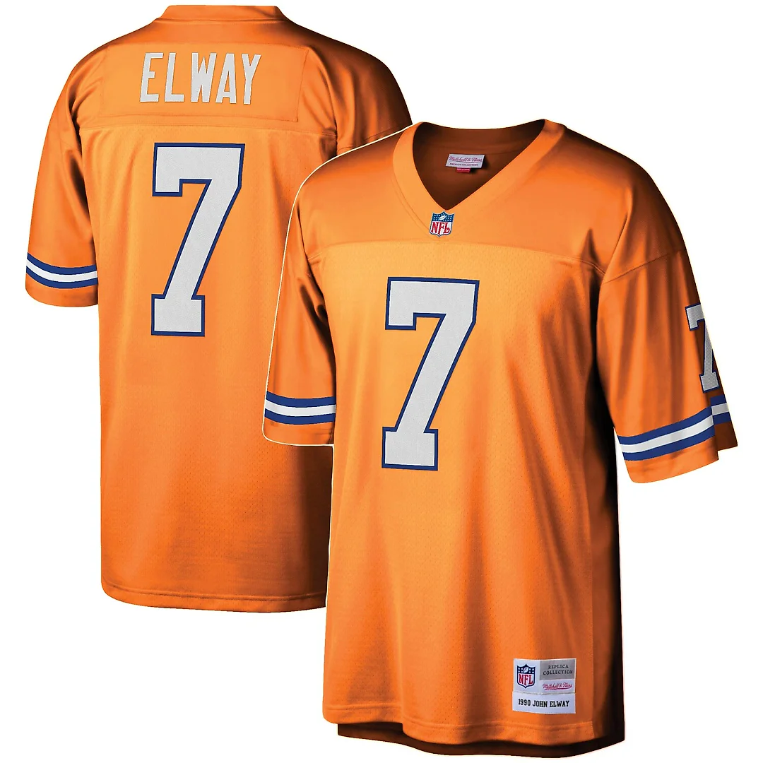 Zennovawear John Elway Denver Broncos Youth 1990 Legacy Retired Player Jersey - Orange