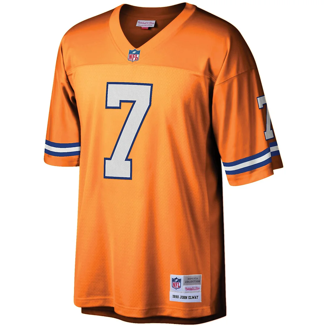 Zennovawear John Elway Denver Broncos Youth 1990 Legacy Retired Player Jersey - Orange