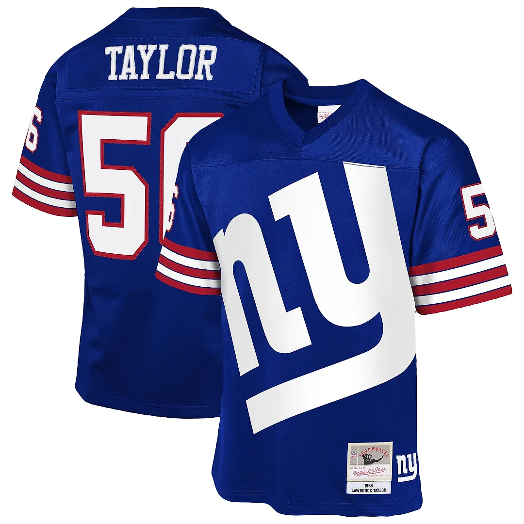 Zennovawear Lawrence Taylor New York Giants Youth 1986 Throwback Fashion Jersey - Royal