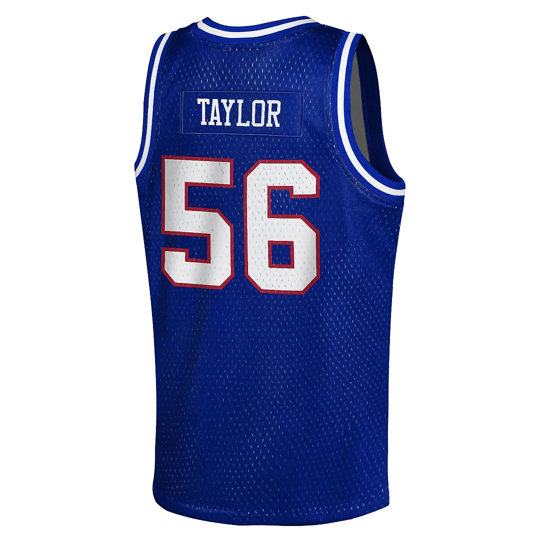 Zennovawear Lawrence Taylor New York Giants Youth Retired Player NFL Basketball Fashion Jersey - Royal
