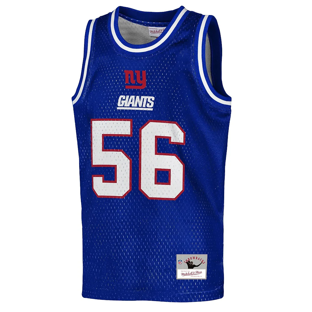 Zennovawear Lawrence Taylor New York Giants Youth Retired Player NFL Basketball Fashion Jersey - Royal