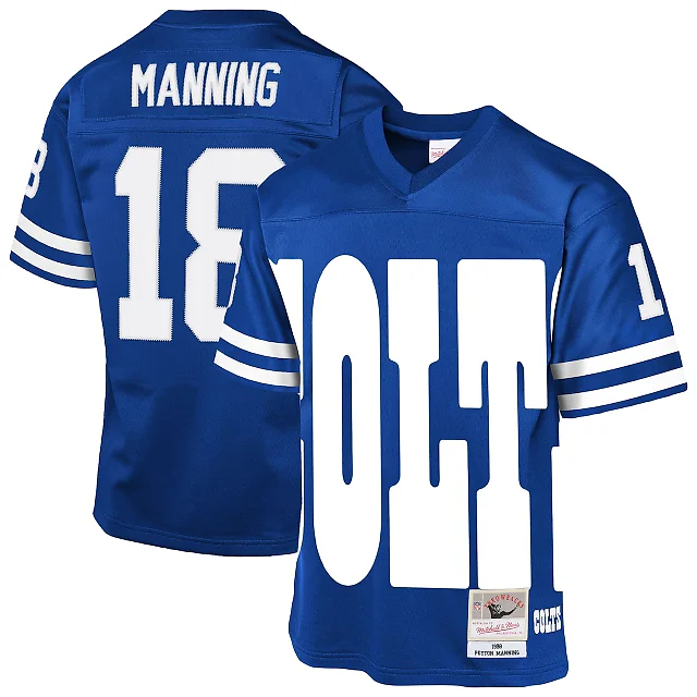 Zennovawear Peyton Manning Indianapolis Colts Youth 1998 Throwback Fashion Jersey - Royal