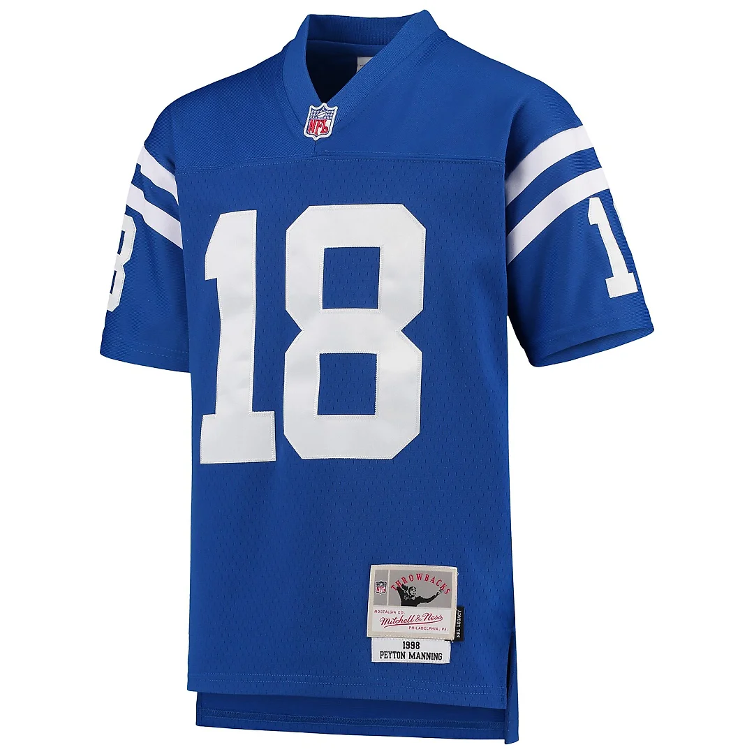Zennovawear Peyton Manning Indianapolis Colts Youth 1998 Legacy Retired Player Jersey - Royal