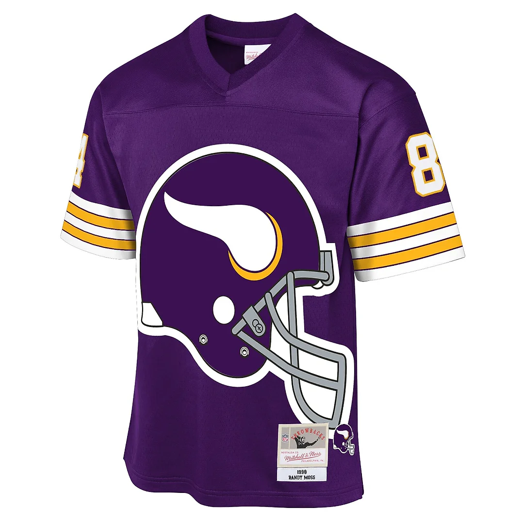 Zennovawear Randy Moss Minnesota Vikings Youth 1998 Throwback Fashion Jersey - Purple
