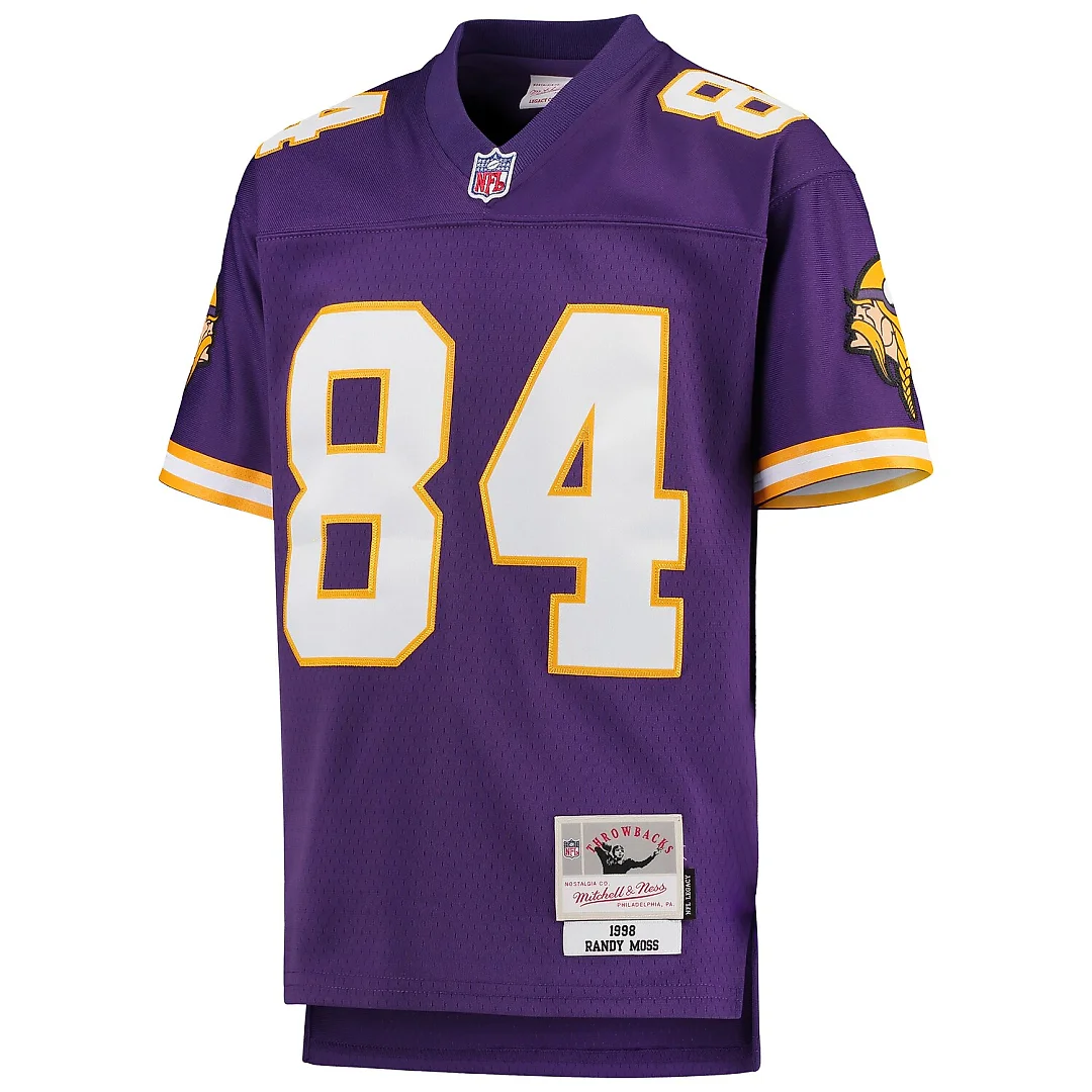 Zennovawear Randy Moss Minnesota Vikings Youth 1998 Legacy Retired Player Jersey - Purple