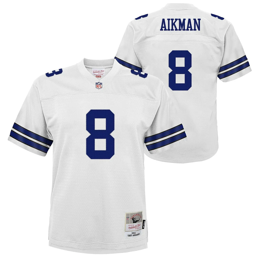 Zennovawear Troy Aikman Dallas Cowboys Youth 1992 Legacy Jersey - White