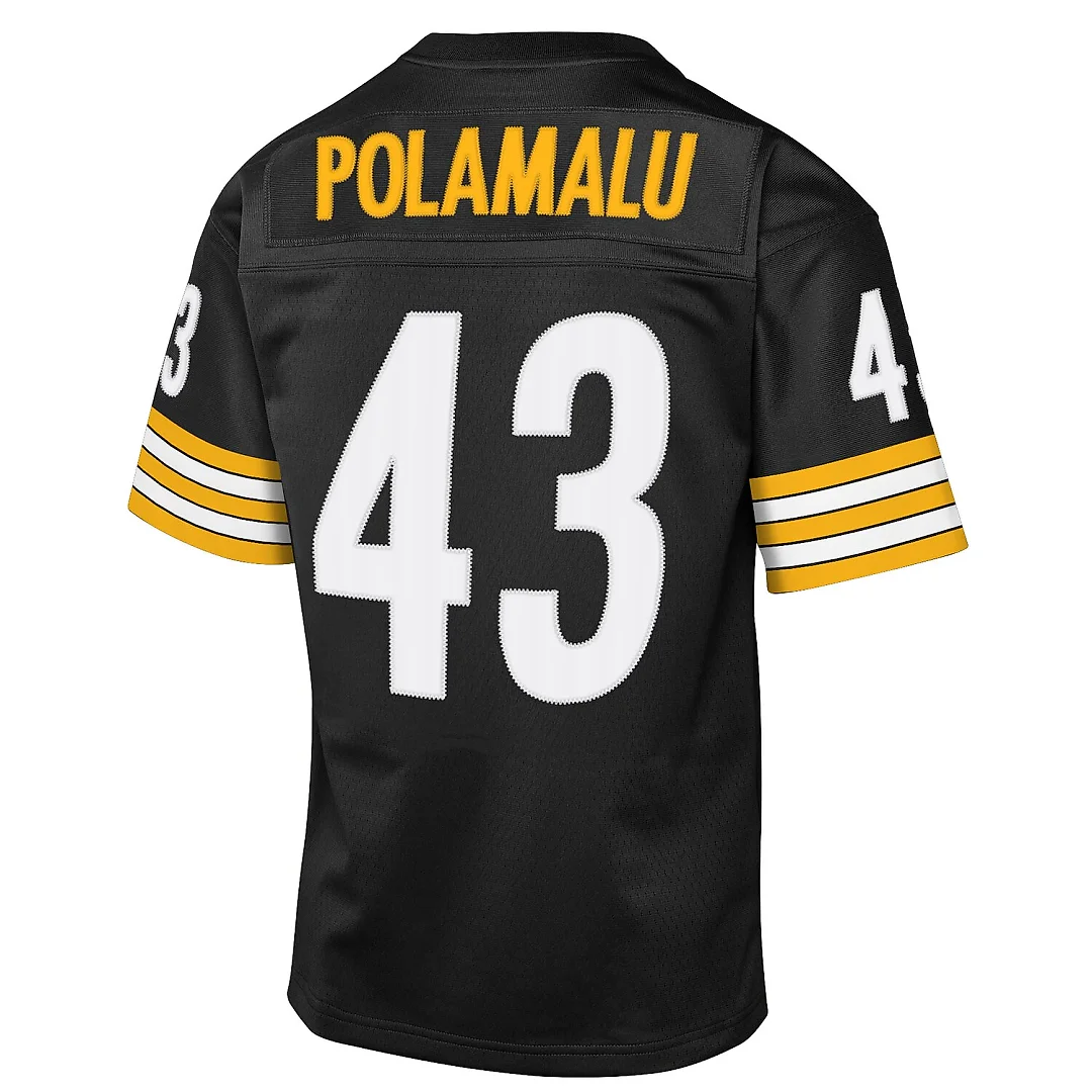 Zennovawear Troy Polamalu Pittsburgh Steelers Youth 2005 Throwback Fashion Jersey - Black