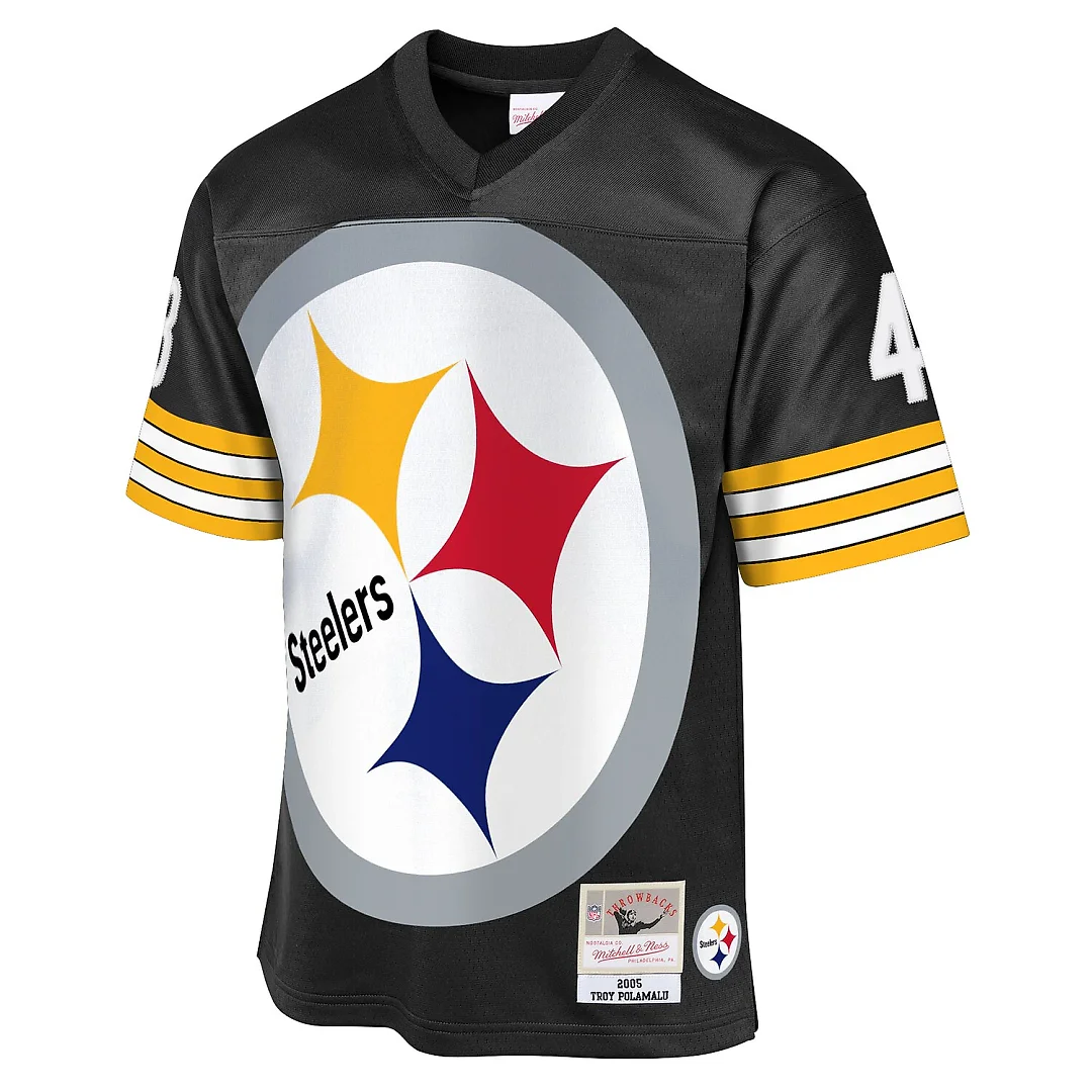 Zennovawear Troy Polamalu Pittsburgh Steelers Youth 2005 Throwback Fashion Jersey - Black