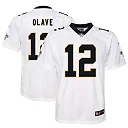 Zennovawear Youth New Orleans Saints Chris Olave White Game Jersey