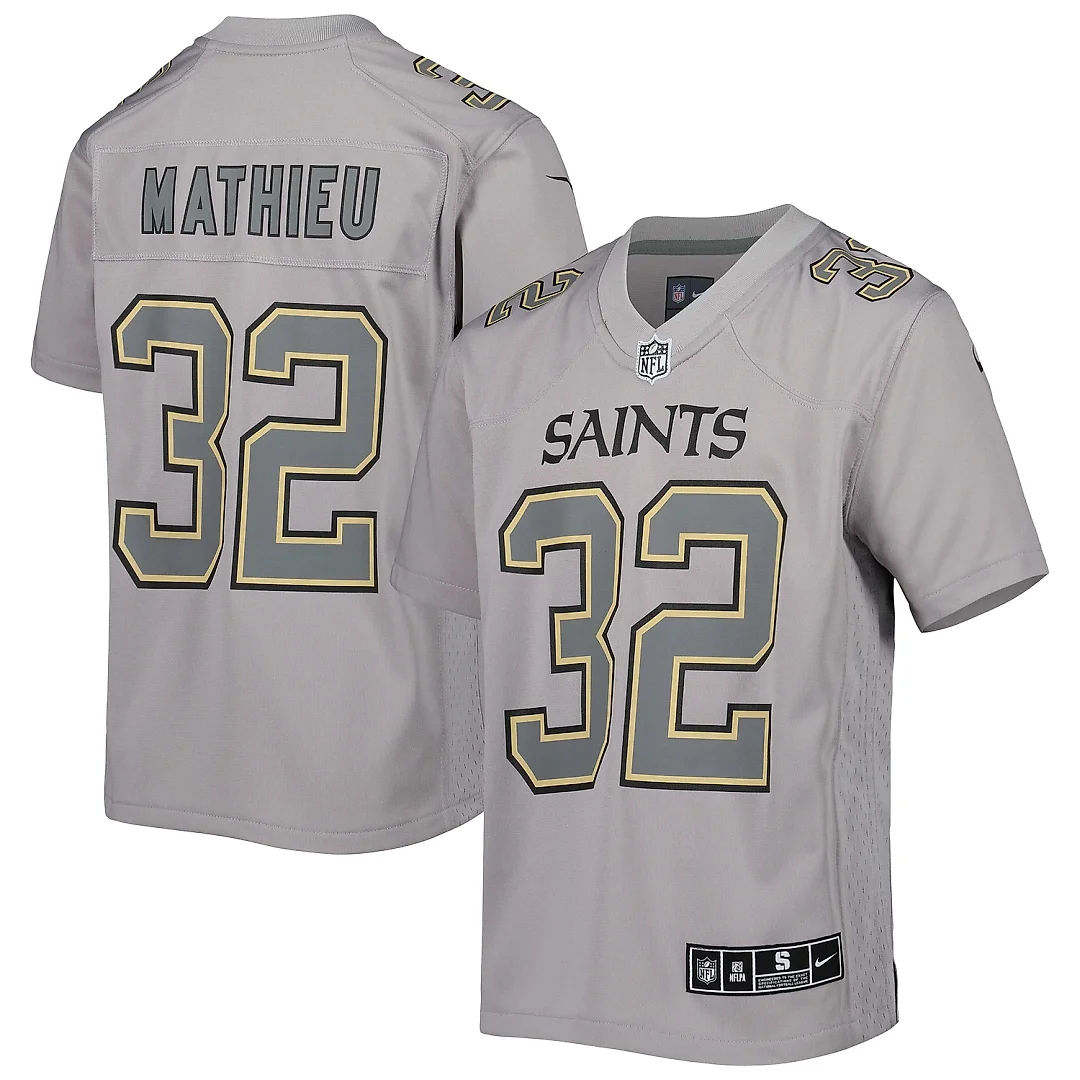 Zennovawear Youth New Orleans Saints Tyrann Mathieu Gray Atmosphere Game Jersey