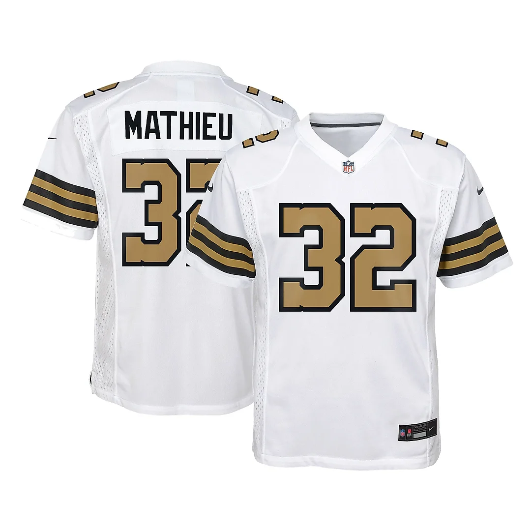 Zennovawear Youth New Orleans Saints Tyrann Mathieu White Game Jersey