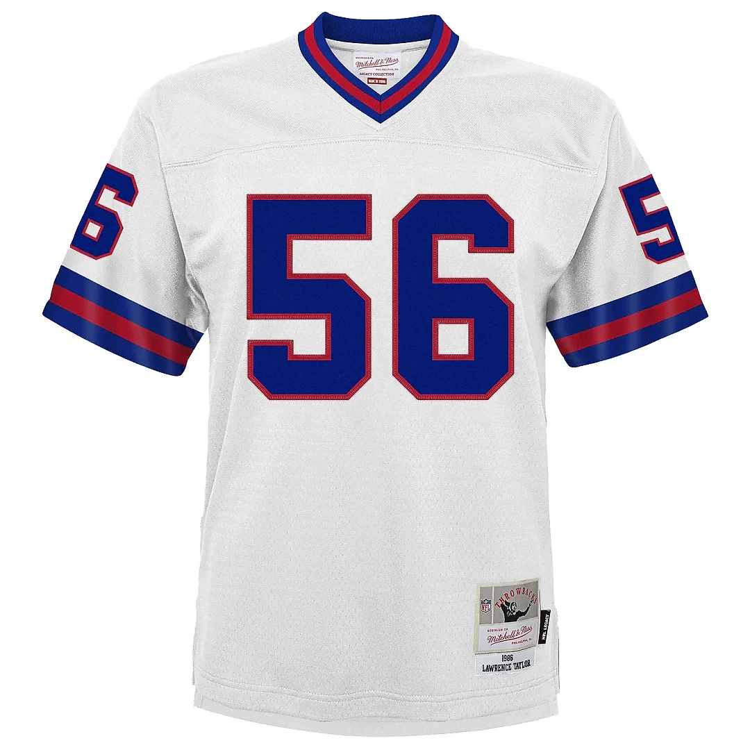 Zennovawear Youth New York Giants Lawrence Taylor Mitchell & Ness White 1986 Retired Player Legacy Jersey