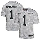 Zennovawear Youth New York Jets Sauce Gardner Arctic Camo 2024 Salute to Service Game Jersey