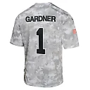 Zennovawear Youth New York Jets Sauce Gardner Arctic Camo 2024 Salute to Service Game Jersey