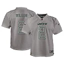 Zennovawear Youth New York Jets Zach Wilson Gray Atmosphere Game Jersey