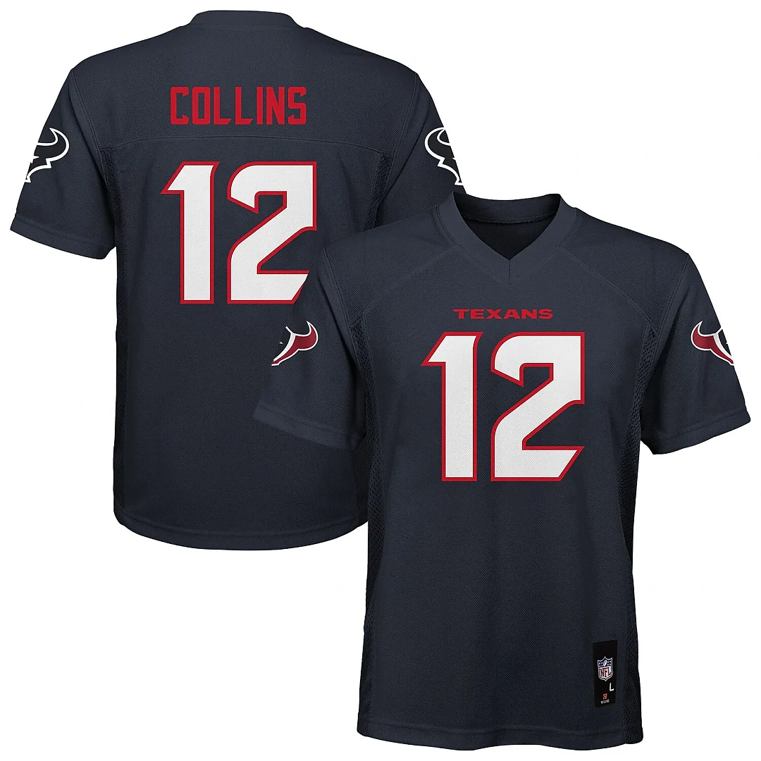 Zennovawear Nico Collins Houston Texans Youth Replica Jersey - Navy