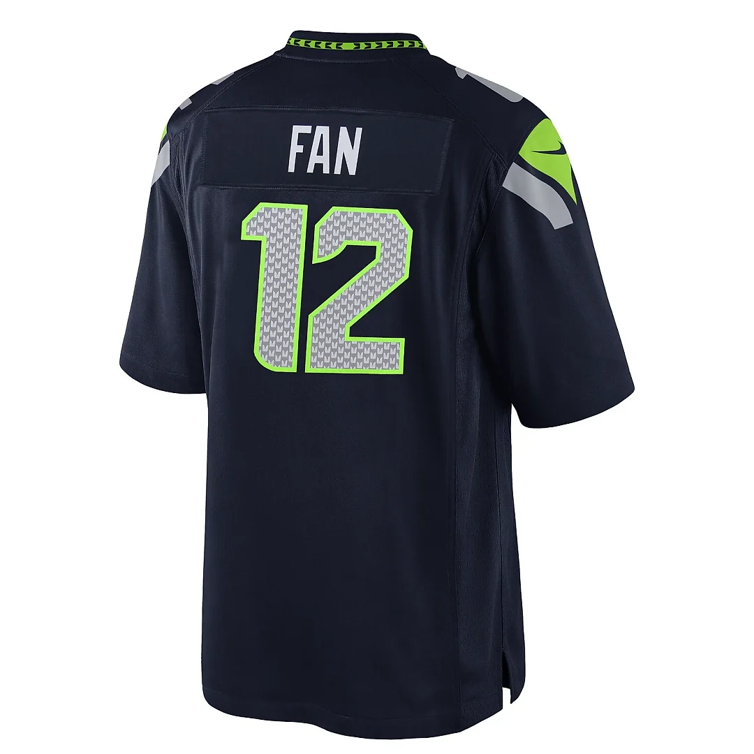 Zennovawear 12th Fan Seattle Seahawks Youth Game Jersey - College Navy