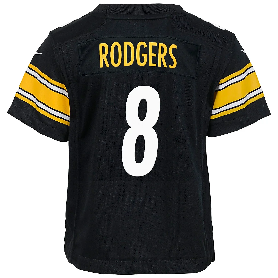 Zennovawear Aaron Rodgers Pittsburgh Steelers Youth Game Jersey - Black