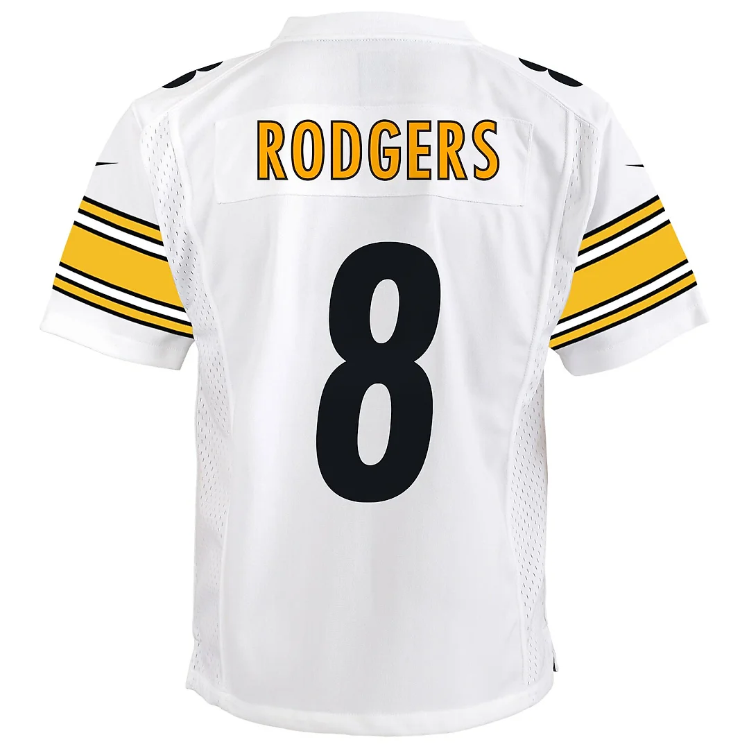 Zennovawear Aaron Rodgers Pittsburgh Steelers Youth Game Jersey – White