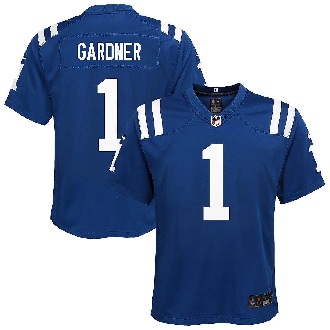 Zennovawear Ahmad Sauce Gardner Indianapolis Colts Youth Home Game Jersey - Blue