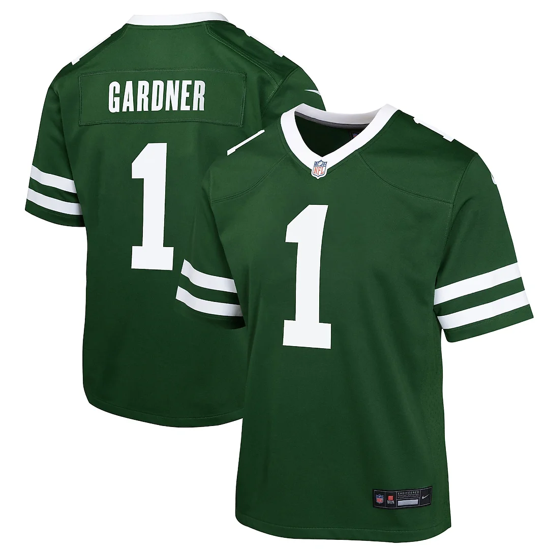 Zennovawear Ahmad Sauce Gardner New York Jets Youth Game Jersey - Green