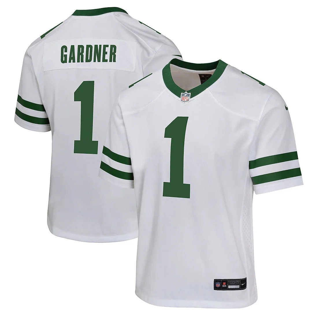 Zennovawear Ahmad Sauce Gardner New York Jets Youth Game Jersey - White