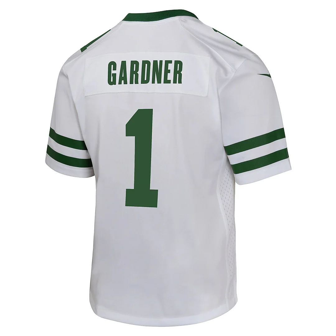 Zennovawear Ahmad Sauce Gardner New York Jets Youth Game Jersey - White