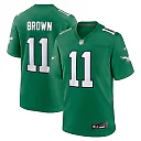 Zennovawear A.J. Brown Philadelphia Eagles Youth Game Jersey - Kelly Green
