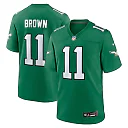 Zennovawear A.J. Brown Philadelphia Eagles Youth Game Jersey - Kelly Green