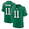 Zennovawear A.J. Brown Philadelphia Eagles Youth Game Jersey - Kelly Green