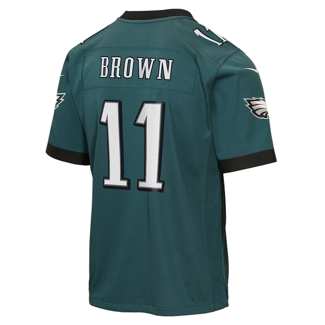 Zennovawear A.J. Brown Philadelphia Eagles Youth Team Game Jersey - Midnight Green