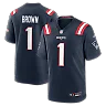Zennovawear A.J. Brown New England Patriots Youth Team Game Jersey - Navy