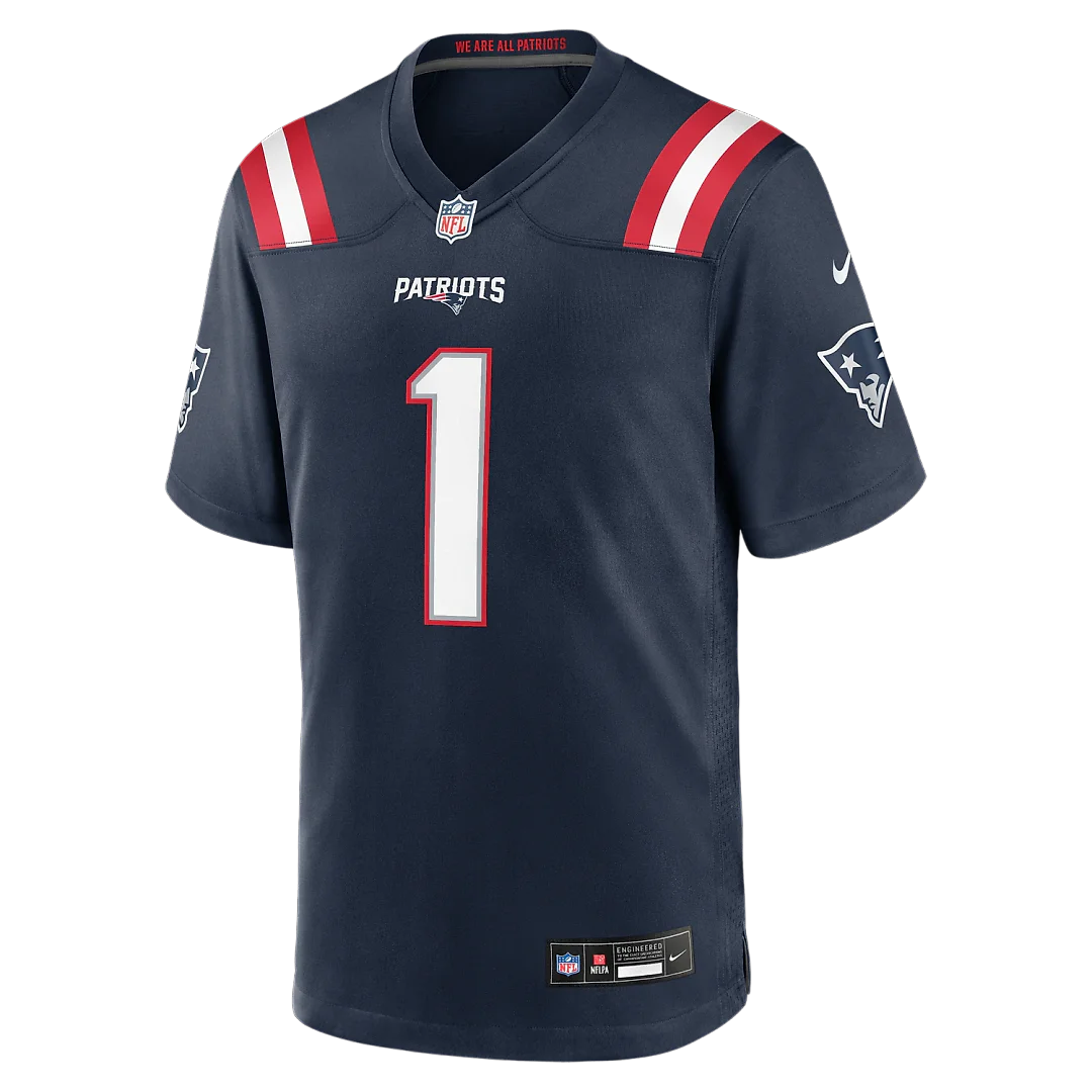Zennovawear A.J. Brown New England Patriots Youth Team Game Jersey - Navy