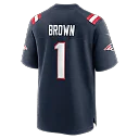 Zennovawear A.J. Brown New England Patriots Youth Team Game Jersey - Navy