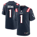 Zennovawear A.J. Brown New England Patriots Youth Team Game Jersey - Navy