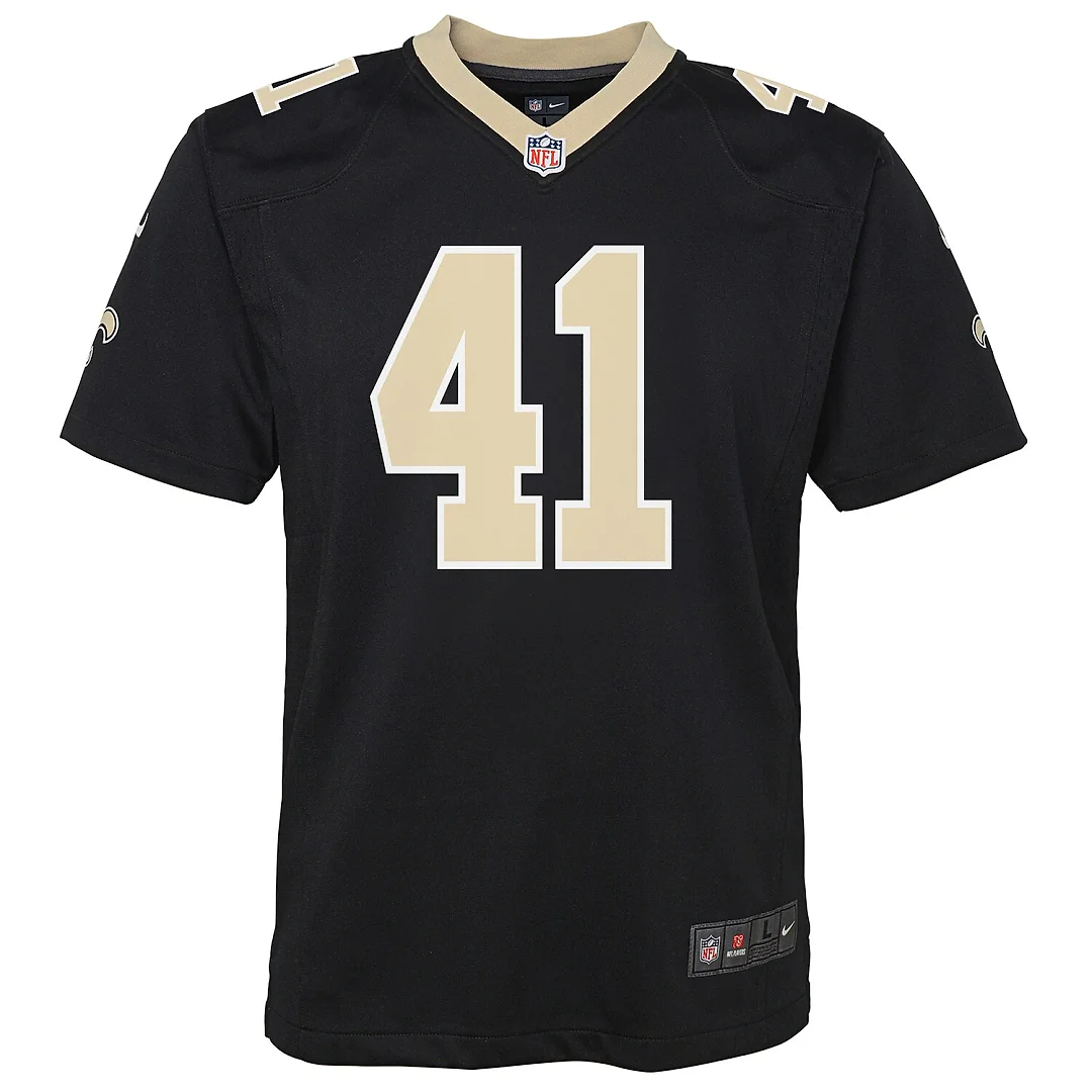 Zennovawear Alvin Kamara New Orleans Saints Youth Game Jersey - Black