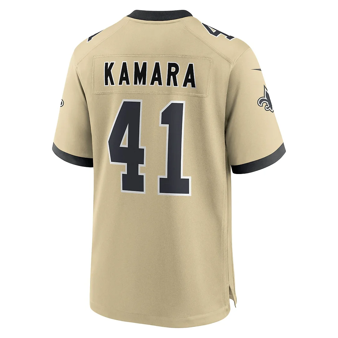 Zennovawear Alvin Kamara New Orleans Saints Youth Gameday Golds Alternate Game Player Jersey - Gold