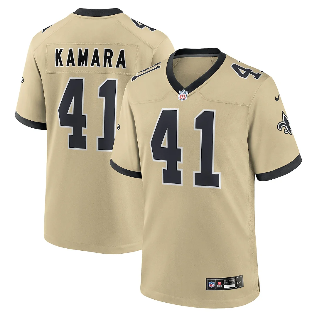Zennovawear Alvin Kamara New Orleans Saints Youth Gameday Golds Alternate Game Player Jersey - Gold