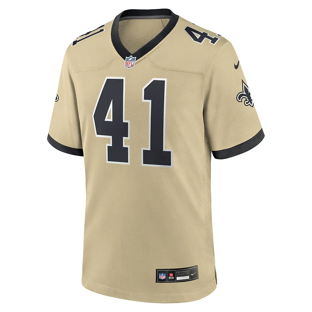 Zennovawear Alvin Kamara New Orleans Saints Youth Gameday Golds Alternate Game Player Jersey - Gold