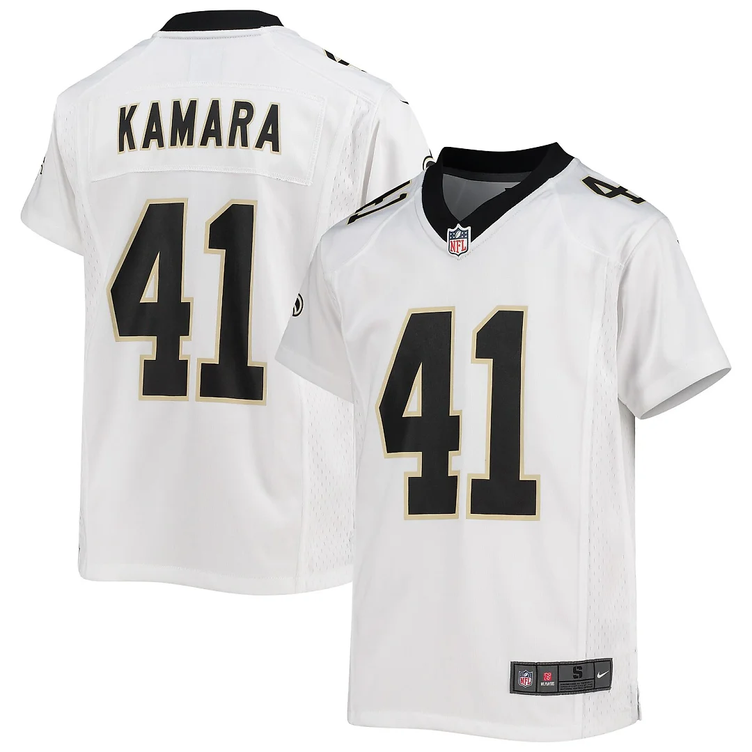 Zennovawear Alvin Kamara New Orleans Saints Youth Game Jersey - White