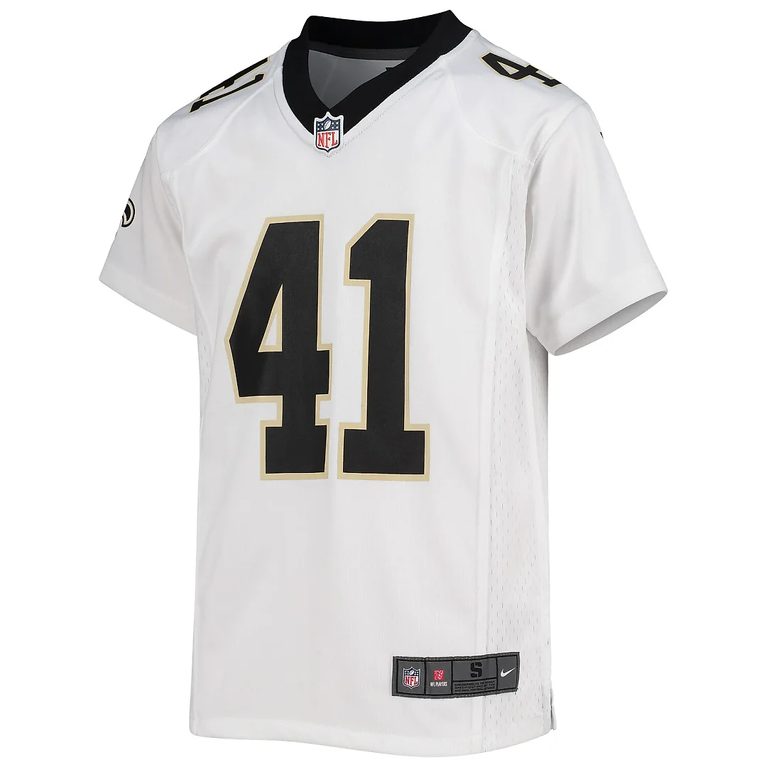 Zennovawear Alvin Kamara New Orleans Saints Youth Game Jersey - White